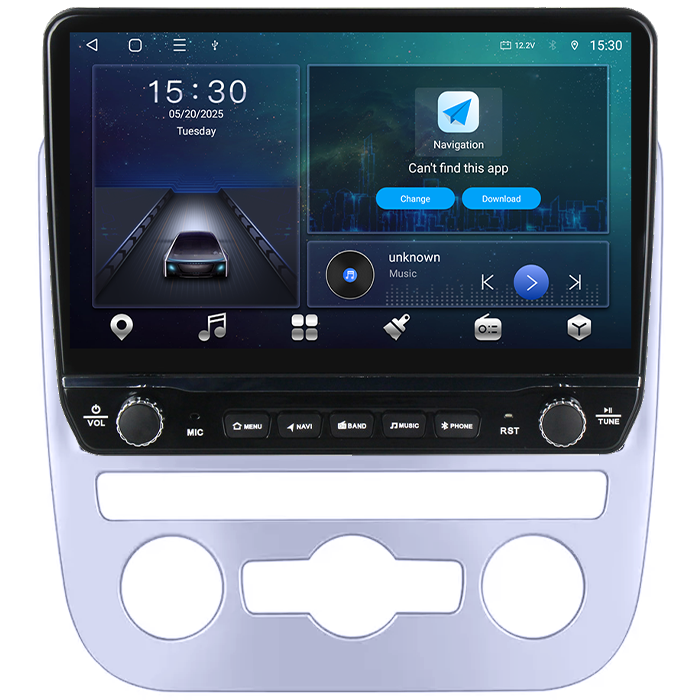 Navigatie dedicata Volkswagen Scirocco (2008-2017) Tesla cu butoane rotative model 2024, 4GB RAM 64GB ROM, Procesor Quadcore, Android 14, Display QLED 10", DSP, Carplay&Android Auto [6]