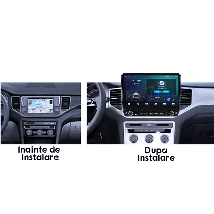 Navigatie dedicata Volkswagen Sportsvan 2016-2021 Tesla cu butoane rotative model 2024, 4GB RAM 64GB ROM, Procesor Quadcore, Android 14, Display QLED 10", DSP, Carplay&Android Auto [7]