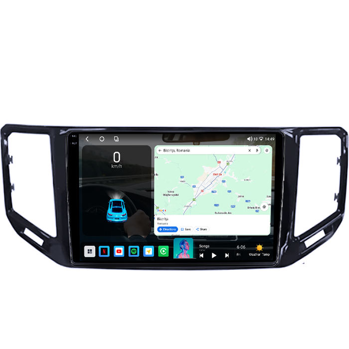 Navigatie dedicata Volkswagen Sharan 2012-2018, 4GB RAM 64GB ROM, Octacore, Android 14, Display QLED 1K 9", DSP, Carplay, Android Auto, Internet, Youtube, Waze, WIFI, Bluetooth [2]