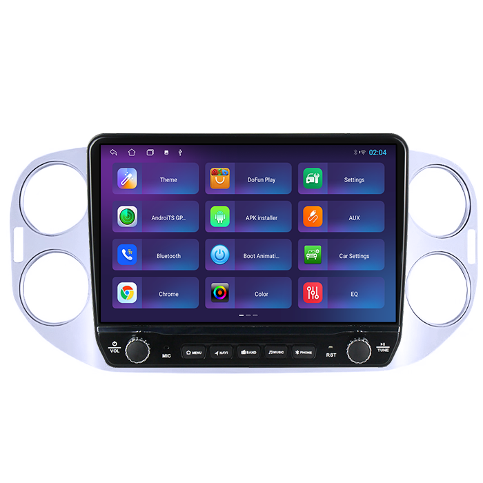 Navigatie dedicata Volkswagen Tiguan 2007-2016 Tesla cu butoane rotative model 2024, 4GB RAM 64GB ROM, Procesor Quadcore, Android 14, Display QLED 10", DSP, Carplay&Android Auto [4]