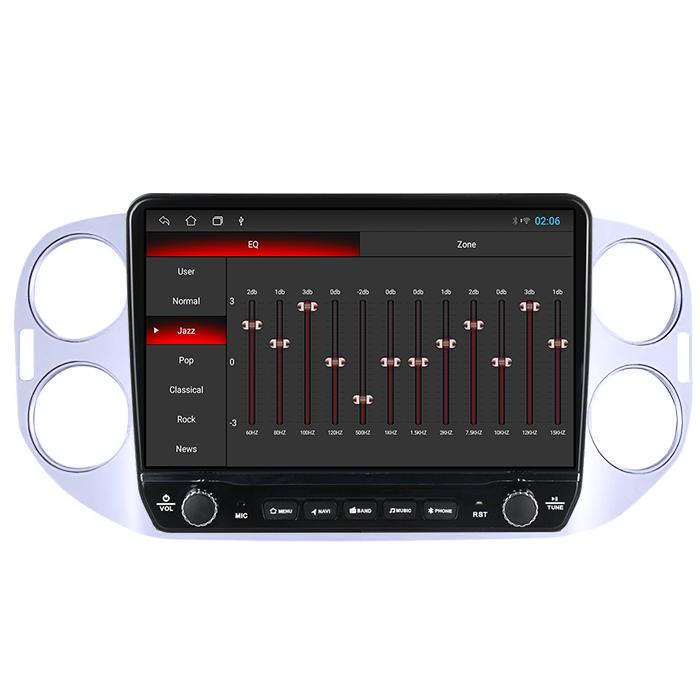 Navigatie dedicata Volkswagen Tiguan 2007-2016 Tesla cu butoane rotative model 2024, 4GB RAM 64GB ROM, Procesor Quadcore, Android 14, Display QLED 10", DSP, Carplay&Android Auto [2]