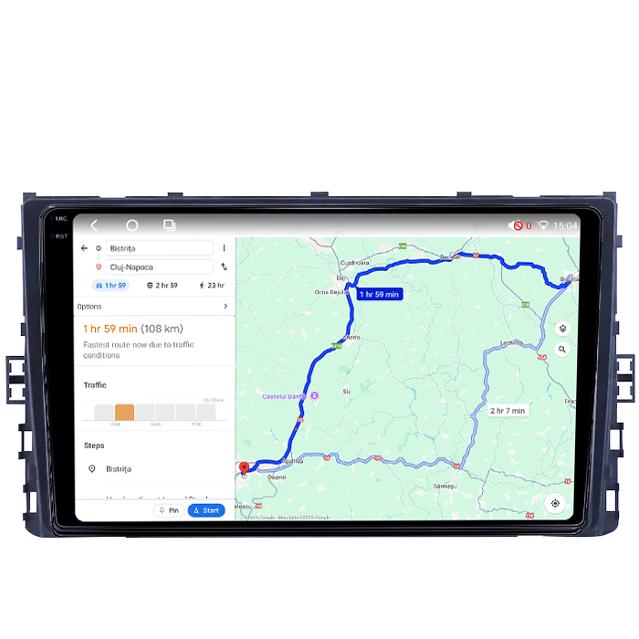 Navigatie dedicata Volkswagen T6 2015+, Taigo, T-Roc, T-Cross, Caravelle, Arteon, 4GB RAM 64GB ROM, Octacore, Android 14, Display QLED 1K 9", DSP, Carplay, Android Auto, Internet, Youtube, Waze, WIFI, [4]