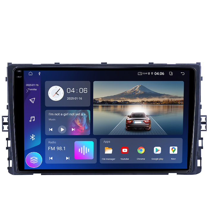Navigatie dedicata Volkswagen T6 2015+, Taigo, T-Roc, T-Cross, Caravelle, Arteon, 4GB RAM 64GB ROM, Quad Core, Display 9" QLED 1K, Carplay, Android 14, Bluetooth, Magazin Play, Suport Camere AHD [2]