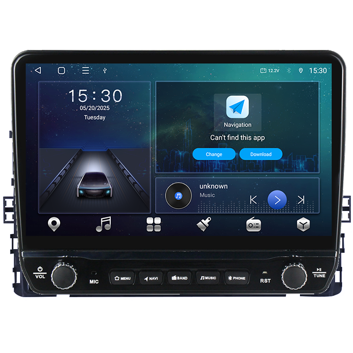 Navigatie dedicata Volkswagen T6 2015+, Taigo, T-Roc, T-Cross, Caravelle, Arteon Tesla cu butoane rotative model 2024, 4GB RAM 64GB ROM, Procesor Quadcore, Android 14, Display QLED 10", DSP, Carplay&A [7]