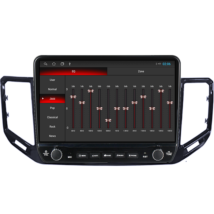 Navigatie dedicata Volkswagen Atlas 2017+ Tesla cu butoane rotative model 2024, 4GB RAM 64GB ROM, Procesor Quadcore, Android 14, Display QLED 10", DSP, Carplay&Android Auto [2]