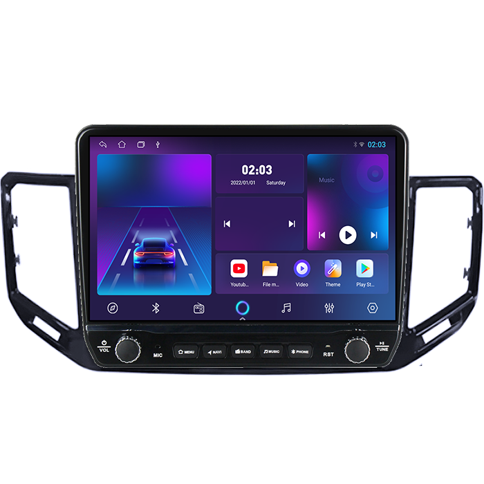 Navigatie dedicata Volkswagen Atlas 2017+ Tesla cu butoane rotative model 2024, 4GB RAM 64GB ROM, Procesor Quadcore, Android 14, Display QLED 10", DSP, Carplay&Android Auto [5]