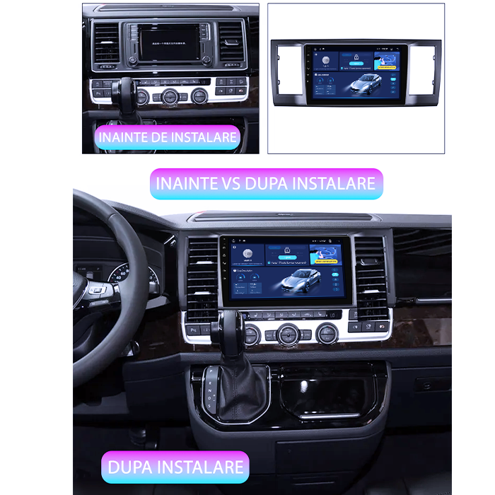 Navigatie dedicata Volkswagen T6 2016-2019, 8GB RAM 128GB ROM, Octacore, Platforma TS18, Android 14, Display QLED 9”, Suporta camera 360º, DSP, Carplay&Android Auto, SIM 4G, Ventilator Activ [3]