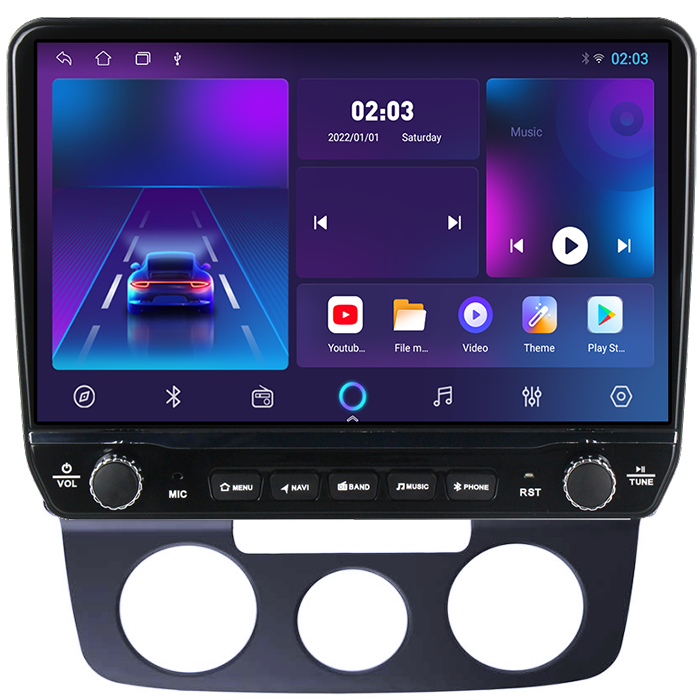 Navigatie dedicata Volkswagen Bora 2008-2012 Tesla cu butoane rotative model 2024, 4GB RAM 64GB ROM, Procesor Quadcore, Android 14, Display QLED 10", DSP, Carplay&Android Auto [5]
