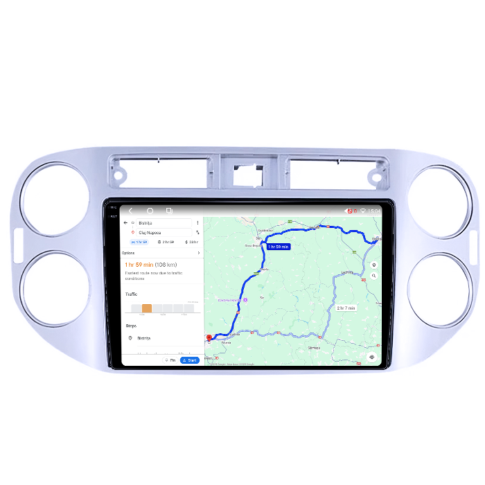Navigatie dedicata Volkswagen Tiguan 2007-2012, 4GB RAM 64GB ROM, Octacore, Android 14, Display QLED 1K 9", DSP, Carplay, Android Auto, Internet, Youtube, Waze, WIFI, Bluetooth [4]