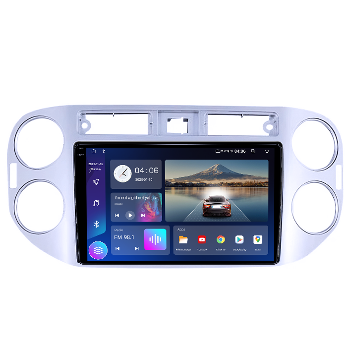Navigatie dedicata Volkswagen Tiguan 2007-2012, 4GB RAM 64GB ROM, Quad Core, Display 9" QLED 1K, Carplay, Android 14, Bluetooth, Magazin Play, Suport Camere AHD [2]