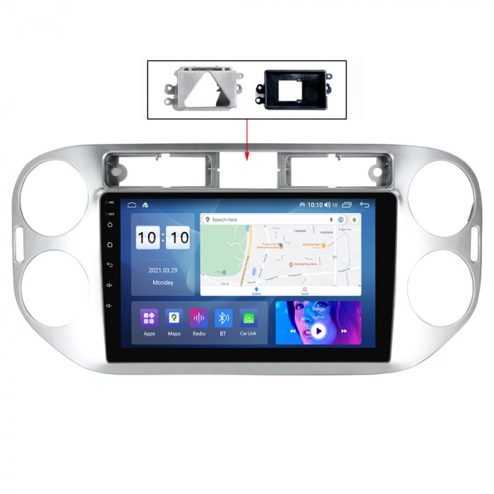 Navigatie dedicata Volkswagen Tiguan 2007-2016, Golf 5/6+, 4GB RAM 64GB ROM, Octacore, Android 14, Display QLED 9", DSP, Carplay, Android Auto, Internet, Youtube, Waze, WIFI, Bluetoot [7]