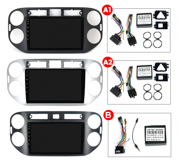 Navigatie dedicata Volkswagen Tiguan 2007-2016, Golf 5/6+, 4GB RAM 64GB ROM, Octacore, Android 14, Display QLED 9", DSP, Carplay, Android Auto, Internet, Youtube, Waze, WIFI, Bluetoot [10]