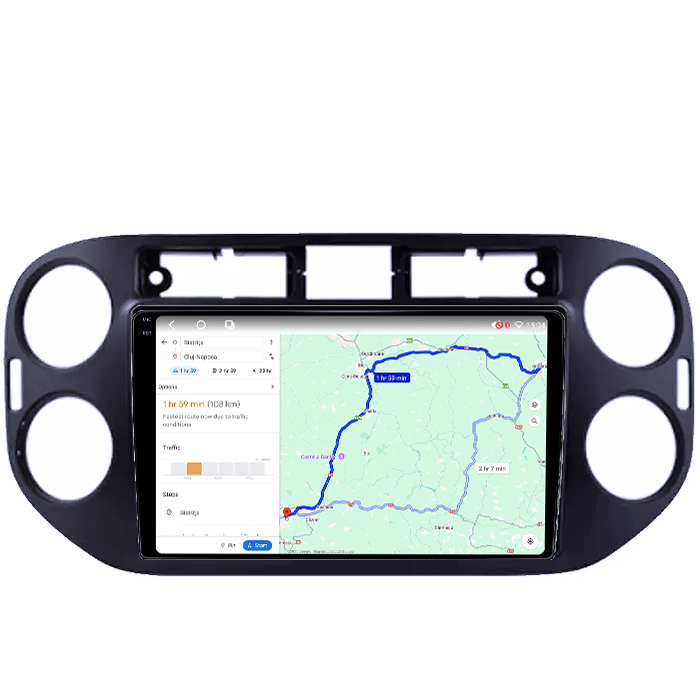 Navigatie dedicata Volkswagen Tiguan 2007-2016, Golf 5/6+, 4GB RAM 64GB ROM, Octacore, Android 14, Display QLED 1K 9", DSP, Carplay, Android Auto, Internet, Youtube, Waze, WIFI, Bluetoot [4]