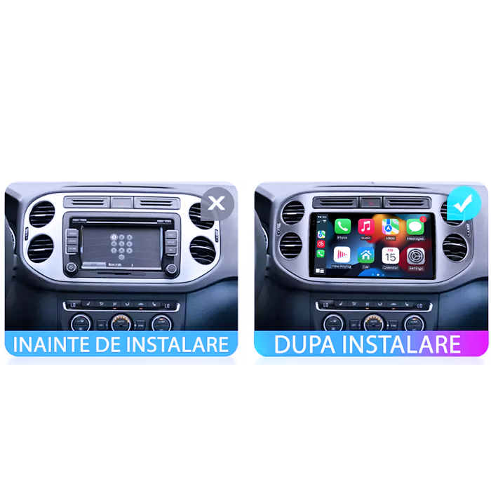 Navigatie dedicata Volkswagen Tiguan 2007-2016, Golf 5/6+, Silver, 12GB RAM 256GB ROM, Android 14, Rezolutie 2K, Display QLED, 9", DSP, Carplay, Android Auto, Internet, Youtube, W [8]