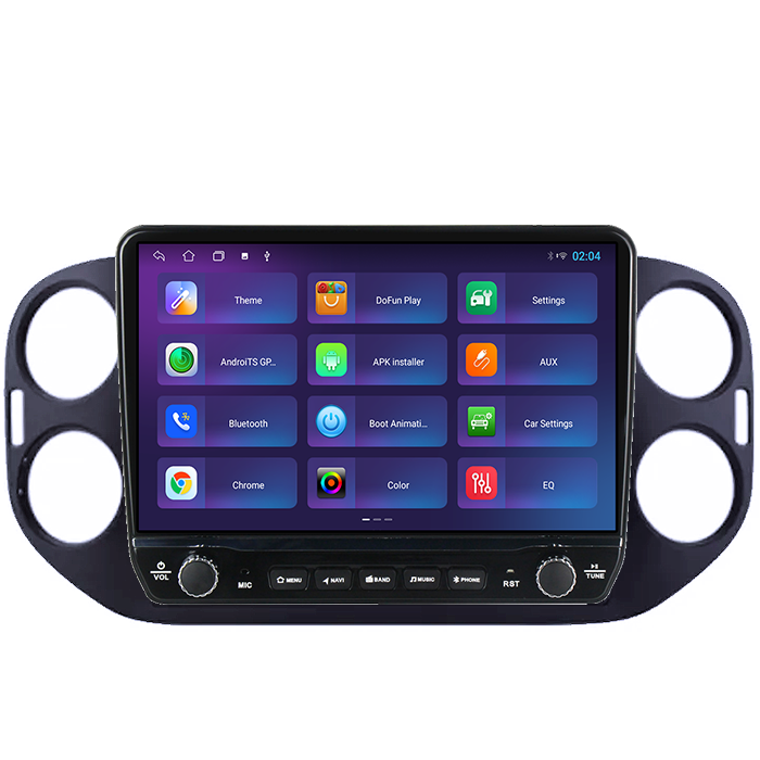 Navigatie dedicata Volkswagen Tiguan 2007-2016 Tesla cu butoane rotative model 2024, 4GB RAM 64GB ROM, Procesor Quadcore, Android 14, Display QLED 10", DSP, Carplay&Android Auto [4]