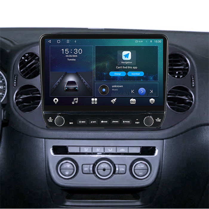 Navigatie dedicata Volkswagen Tiguan 2007-2016 Tesla cu butoane rotative model 2024, 4GB RAM 64GB ROM, Procesor Quadcore, Android 14, Display QLED 10", DSP, Carplay&Android Auto [7]