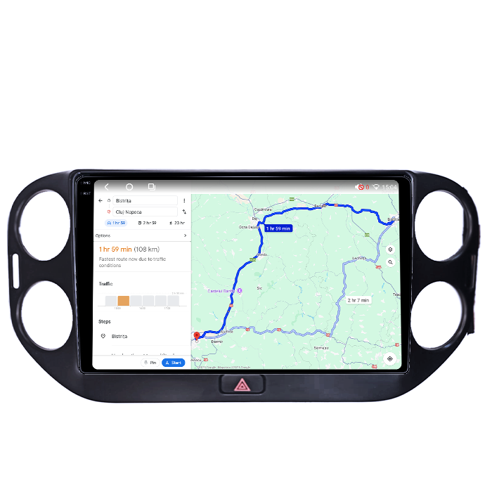 Navigatie dedicata Volkswagen Tiguan 2010-2017, 4GB RAM 32GB ROM, Octacore, Android 14, Display QLED 1K 9", DSP, Carplay&Android Auto, SIM 4G, Bluetooth, Ventilator Activ [4]