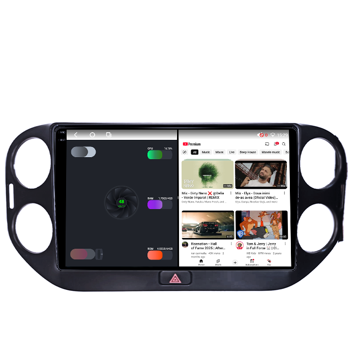 Navigatie dedicata Volkswagen Tiguan 2010-2017, 4GB RAM 32GB ROM, Octacore, Android 14, Display QLED 1K 9", DSP, Carplay&Android Auto, SIM 4G, Bluetooth, Ventilator Activ [3]