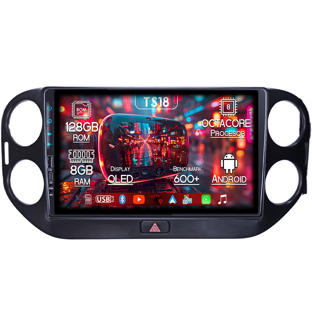 Navigatie dedicata Volkswagen Tiguan 2010-2017, USB&Butoane fizice frontale, Platforma TS18, 9 Inch, 8GB RAM 128GB ROM, Octacore, Android 14, Android Auto&Carplay [1]