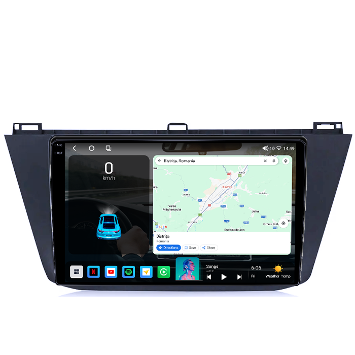 Navigatie dedicata Volkswagen Tiguan 2017-2019, 4GB RAM 64GB ROM, Octacore, Android 14, Display QLED 1K 10", DSP, Carplay, Android Auto, Internet, Youtube, Waze, WIFI, Bluetooth [2]