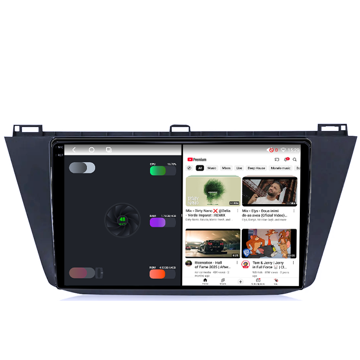 Navigatie dedicata Volkswagen Tiguan 2017-2019, 4GB RAM 64GB ROM, Octacore, Android 14, Display QLED 1K 10", DSP, Carplay, Android Auto, Internet, Youtube, Waze, WIFI, Bluetooth [3]