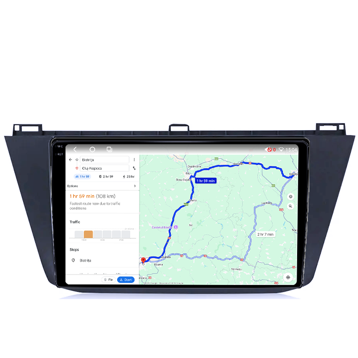 Navigatie dedicata Volkswagen Tiguan 2017-2019, 4GB RAM 64GB ROM, Octacore, Android 14, Display QLED 1K 10", DSP, Carplay, Android Auto, Internet, Youtube, Waze, WIFI, Bluetooth [4]