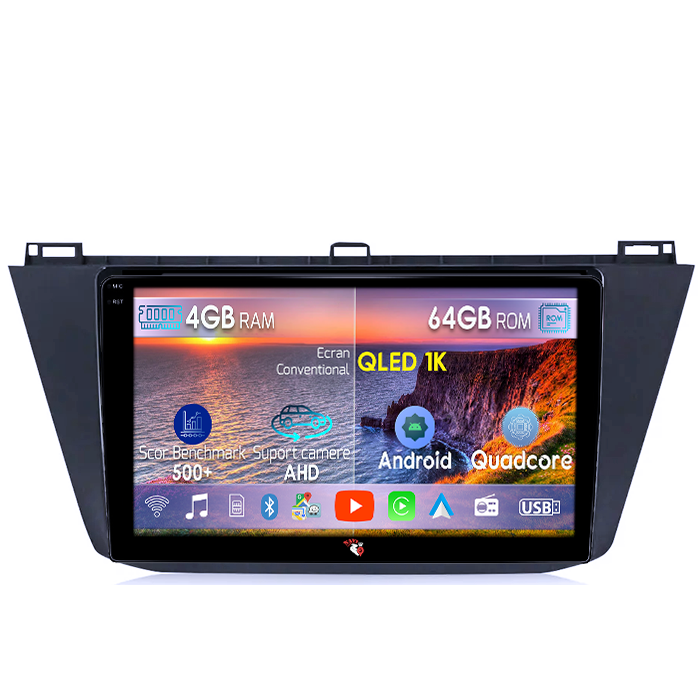 Navigatie dedicata Volkswagen Tiguan 2017-2019, 4GB RAM 64GB ROM, Octacore, Android 14, Display QLED 1K 10", DSP, Carplay, Android Auto, Internet, Youtube, Waze, WIFI, Bluetooth [1]