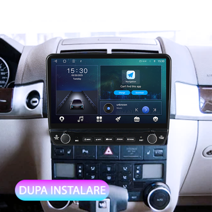 Navigatie dedicata Volkswagen Touareg 2002-2012 Tesla cu butoane rotative model 2024, 4GB RAM 64GB ROM, Procesor Quadcore, Android 14, Display QLED 10", DSP, Carplay&Android Auto [7]