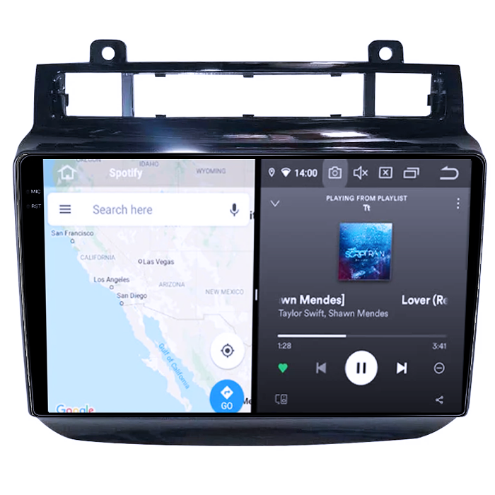 Navigatie dedicata Volkswagen Touareg 2010-2018, 4GB RAM 64GB ROM, Quadcore, Android 14, Display QLED 1K, 9", DSP, Carplay&Android Auto, Suport camere AHD [4]