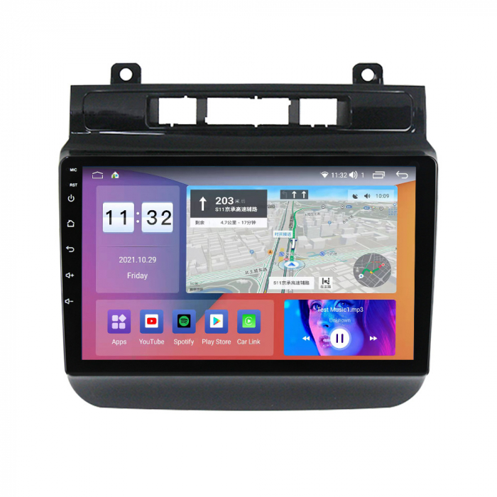 Navigatie dedicata Volkswagen Touareg 2012-2015, 4 GB RAM 32 ROM, Android 14, Display QLED, 9", DSP, Carplay, Android Auto, Internet, Youtube, Waze, WI-FI, USB, Bluetooth [3]