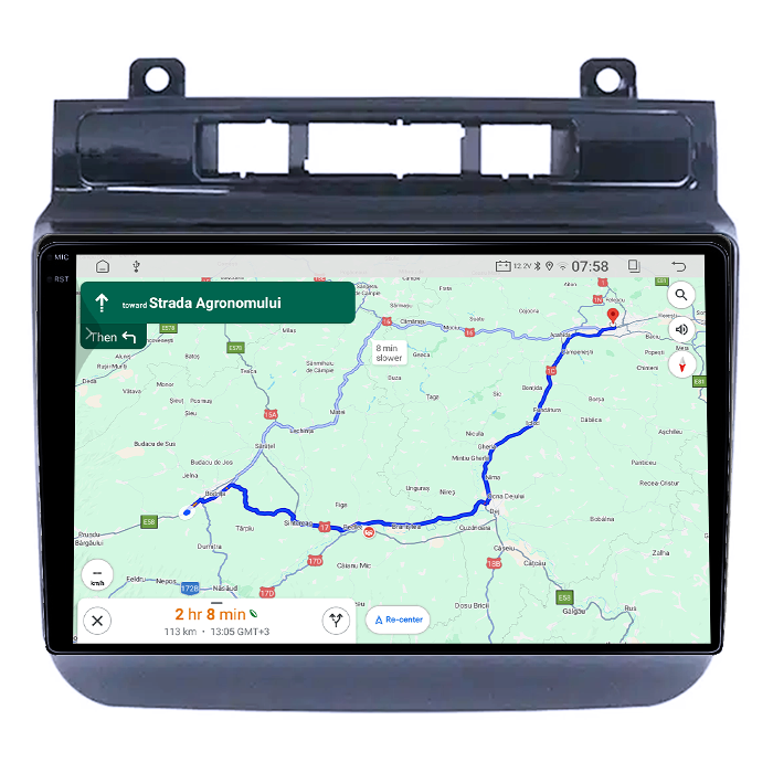 Navigatie dedicata Volkswagen Touareg 2012-2015, 4GB RAM 64GB ROM, Quadcore, Android 14, Display QLED 1K, 9", DSP, Carplay&Android Auto, Suport camere AHD [5]