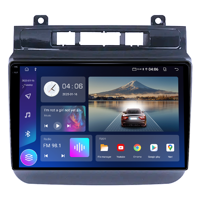 Navigatie dedicata Volkswagen Touareg 2012-2015, 4GB RAM 64GB ROM, Quadcore, Android 14, Display QLED 1K, 9", DSP, Carplay&Android Auto, Suport camere AHD [2]