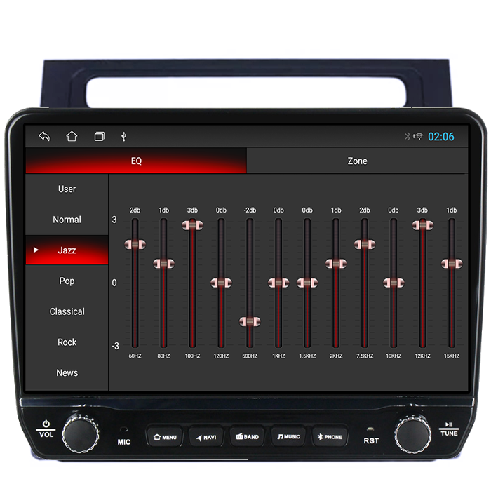 Navigatie dedicata Volkswagen Touran 2003-2015 Tesla cu butoane rotative model 2024, 4GB RAM 64GB ROM, Procesor Quadcore, Android 14, Display QLED 10", DSP, Carplay&Android Auto [2]
