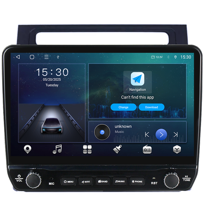 Navigatie dedicata Volkswagen Touran 2003-2015 Tesla cu butoane rotative model 2024, 4GB RAM 64GB ROM, Procesor Quadcore, Android 14, Display QLED 10", DSP, Carplay&Android Auto [6]