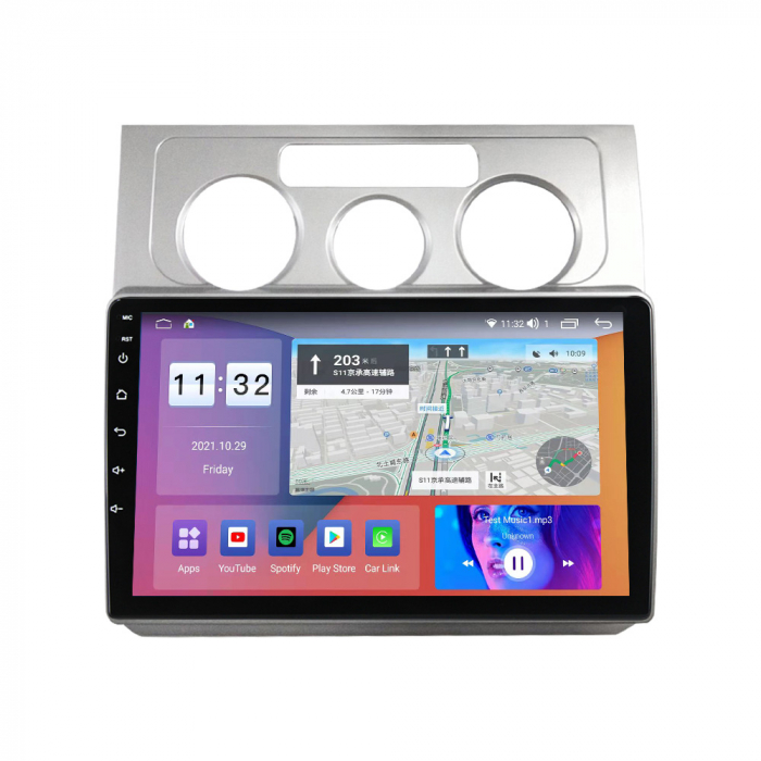 Navigatie dedicata Volkswagen Touran 2003-2015, 4GB RAM 64GB ROM, Octacore, Android 14, Display QLED 10", DSP, Carplay, Android Auto, Internet, Youtube, Waze, WIFI, Bluetooth [4]