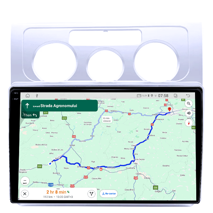 Navigatie dedicata Volkswagen Touran 2003-2015, 4GB RAM 64GB ROM, Quadcore, Android 14, Display QLED 1K, 9", DSP, Carplay&Android Auto, Suport camere AHD [4]