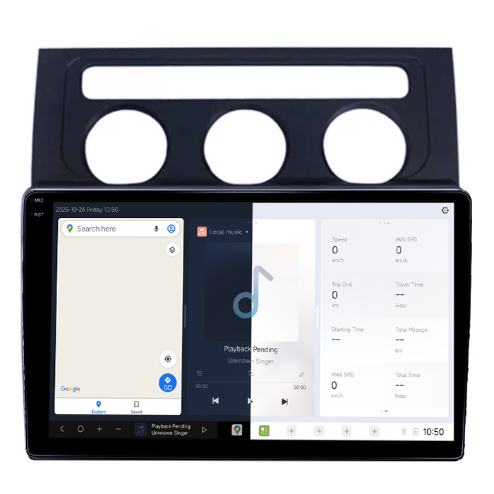 Navigatie Dedicata VW Touran 2003-2015 DUDU3, 4GB RAM 64GB ROM, Octacore, Platforma 8581, Android, Display QLED 9", DSP, Carplay&AndroidAuto [5]