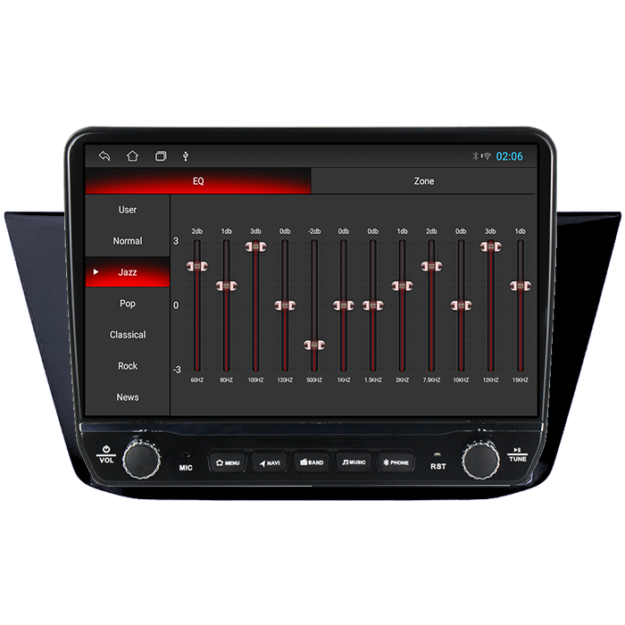 Navigatie dedicata Volkswagen Touran 2015+ Tesla cu butoane rotative model 2024, 4GB RAM 64GB ROM, Procesor Quadcore, Android 14, Display QLED 10", DSP, Carplay&Android Auto [2]