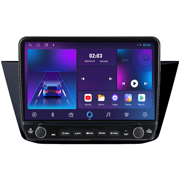 Navigatie dedicata Volkswagen Touran 2015+ Tesla cu butoane rotative model 2024, 4GB RAM 64GB ROM, Procesor Quadcore, Android 14, Display QLED 10", DSP, Carplay&Android Auto [5]
