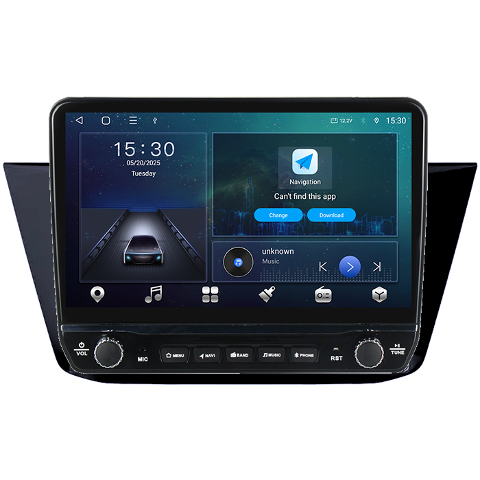 Navigatie dedicata Volkswagen Touran 2015+ Tesla cu butoane rotative model 2024, 4GB RAM 64GB ROM, Procesor Quadcore, Android 14, Display QLED 10", DSP, Carplay&Android Auto [6]
