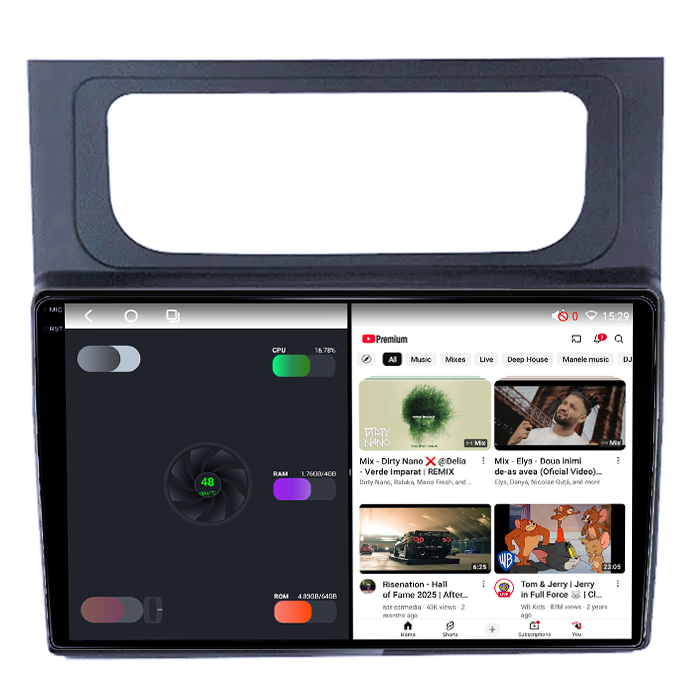 Navigatie dedicata Volkswagen Touran 2011-2015, 4GB RAM 64GB ROM, Octacore, Android 14, Display QLED 1K 10", DSP, Carplay, Android Auto, Internet, Youtube, Waze, WIFI, Bluetooth [3]