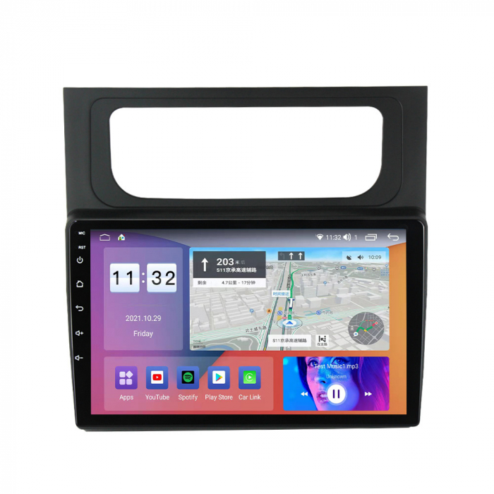Navigatie dedicata Volkswagen Touran 2011-2015, 4 GB RAM 32 ROM, Android 14, Display QLED, 10", DSP, Carplay, Android Auto, Internet, Youtube, Waze, WI-FI, USB, Bluetooth [3]