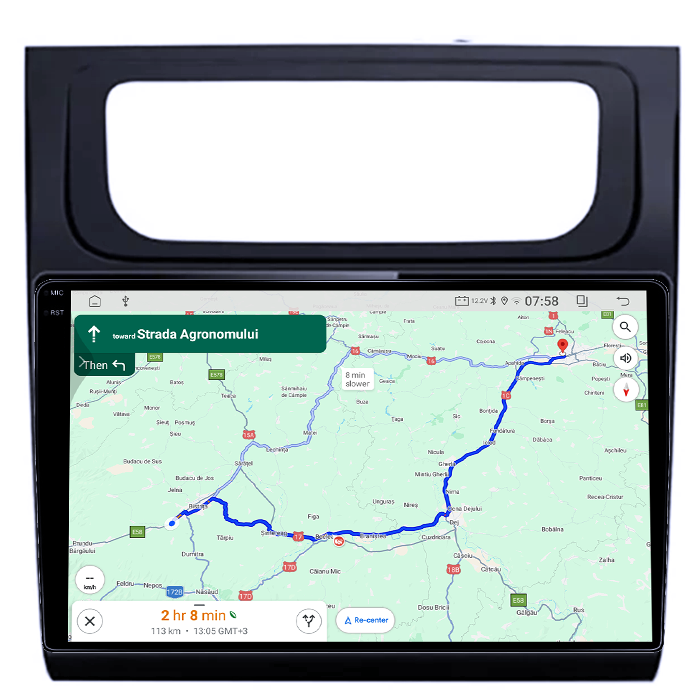 Navigatie dedicata Volkswagen Touran 2014, 4GB RAM 64GB ROM, Quad Core, Display 10.1" QLED 1K, Carplay, Android 14, Bluetooth, Magazin Play, Suport Camere AHD [4]
