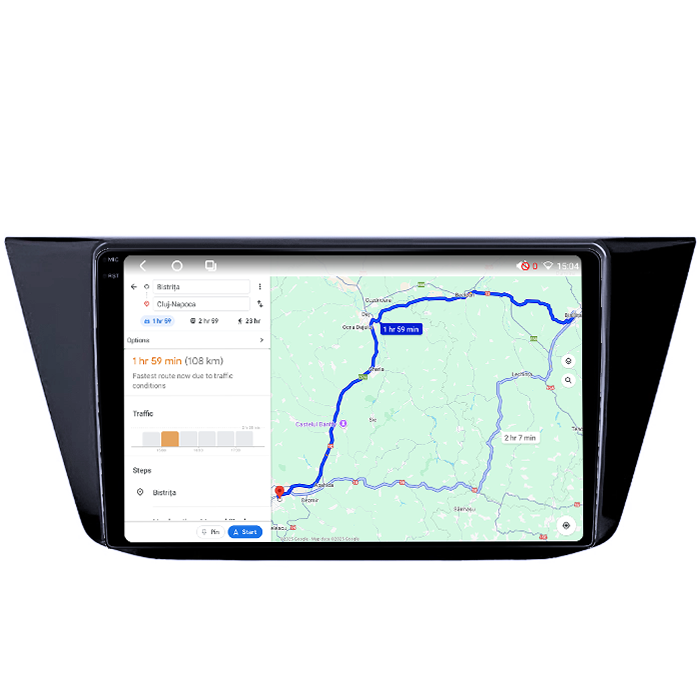 Navigatie dedicata Volkswagen Touran 2015+, 4GB RAM 64GB ROM, Octacore, Android 14, Display QLED 1K 10.1", DSP, Carplay, Android Auto, Internet, Youtube, Waze, WIFI, Bluetooth [4]