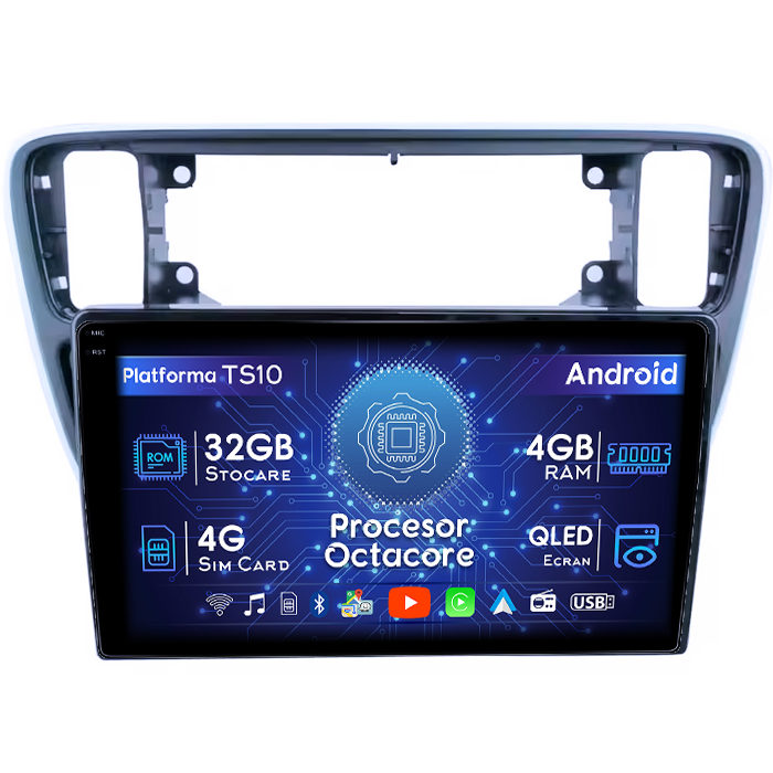 Navigatie dedicata Volkswagen UP 2011-2020, 4GB RAM 32GB ROM, Octacore, Android 14, Display QLED 9", DSP, Carplay&Android Auto, SIM 4G, Bluetooth, Ventilator Activ [1]