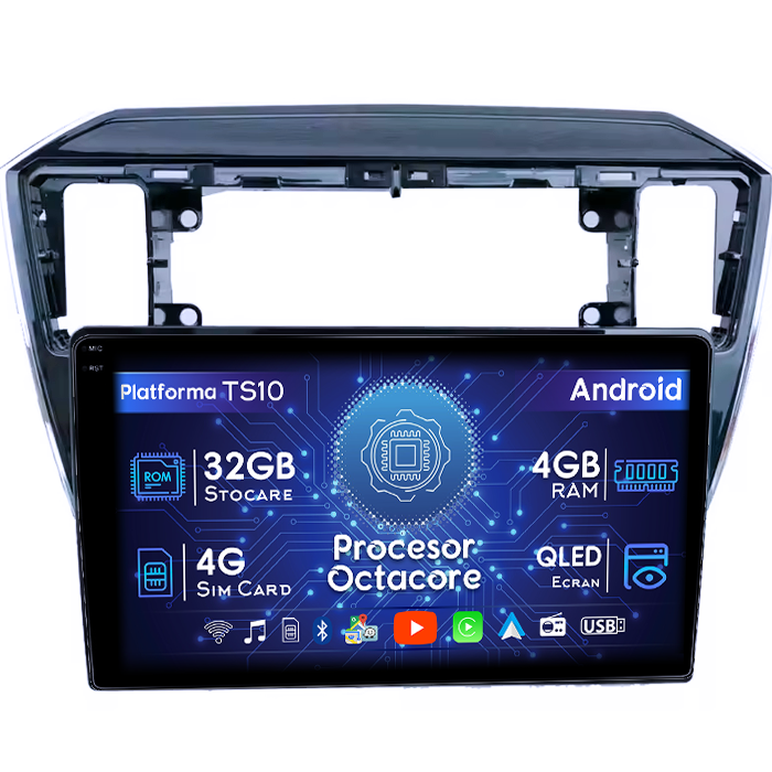 Navigatie dedicata Volkswagen UP 2011-2020, 4GB RAM 32GB ROM, Octacore, Android 14, Display QLED 9", DSP, Carplay&Android Auto, SIM 4G, Bluetooth, Ventilator Activ [1]