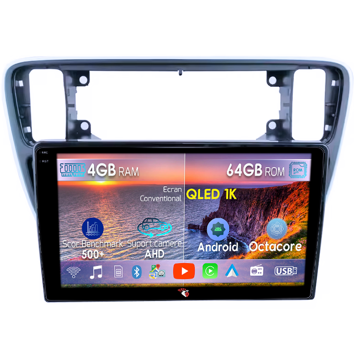 Navigatie dedicata Volkswagen UP 2011-2020, 4GB RAM 64GB ROM, Octacore, Android 14, Display QLED 1K 9", Carplay&Android Auto, SIM 4G, Ventilator Activ [1]