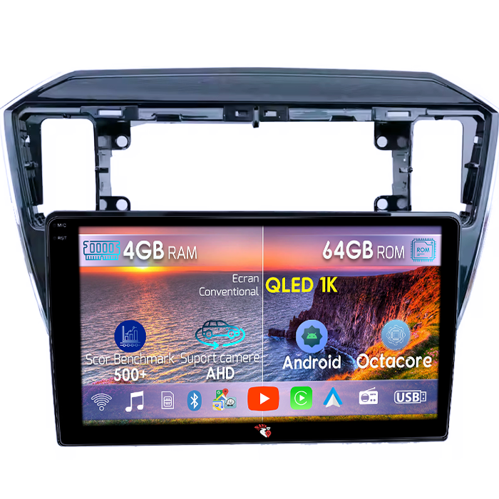 Navigatie dedicata Volkswagen UP 2011-2020, 4GB RAM 64GB ROM, Octacore, Android 14, Display QLED 1K 9", Carplay&Android Auto, SIM 4G, Ventilator Activ [1]