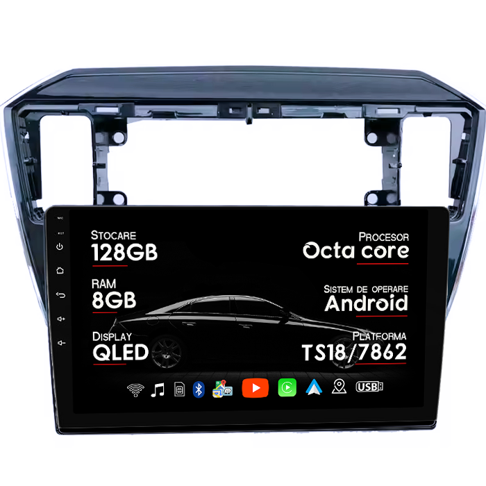 Navigatie dedicata Volkswagen UP 2011-2020, 8GB RAM 128GB ROM, Octacore, Platforma TS18, Android 13, Display QLED 9”, Suporta camera 360º, DSP, Carplay&Android Auto, SIM 4G, Ventilator Activ [1]