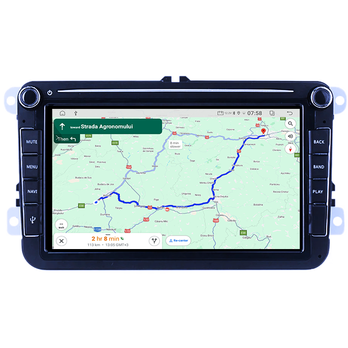 Navigatie dedicata Volkwagen, 2GB RAM 32GB ROM, Quad Core, Display 8" IPS Full HD, Carplay&Android Auto, Android 14, Suport camere AHD [4]